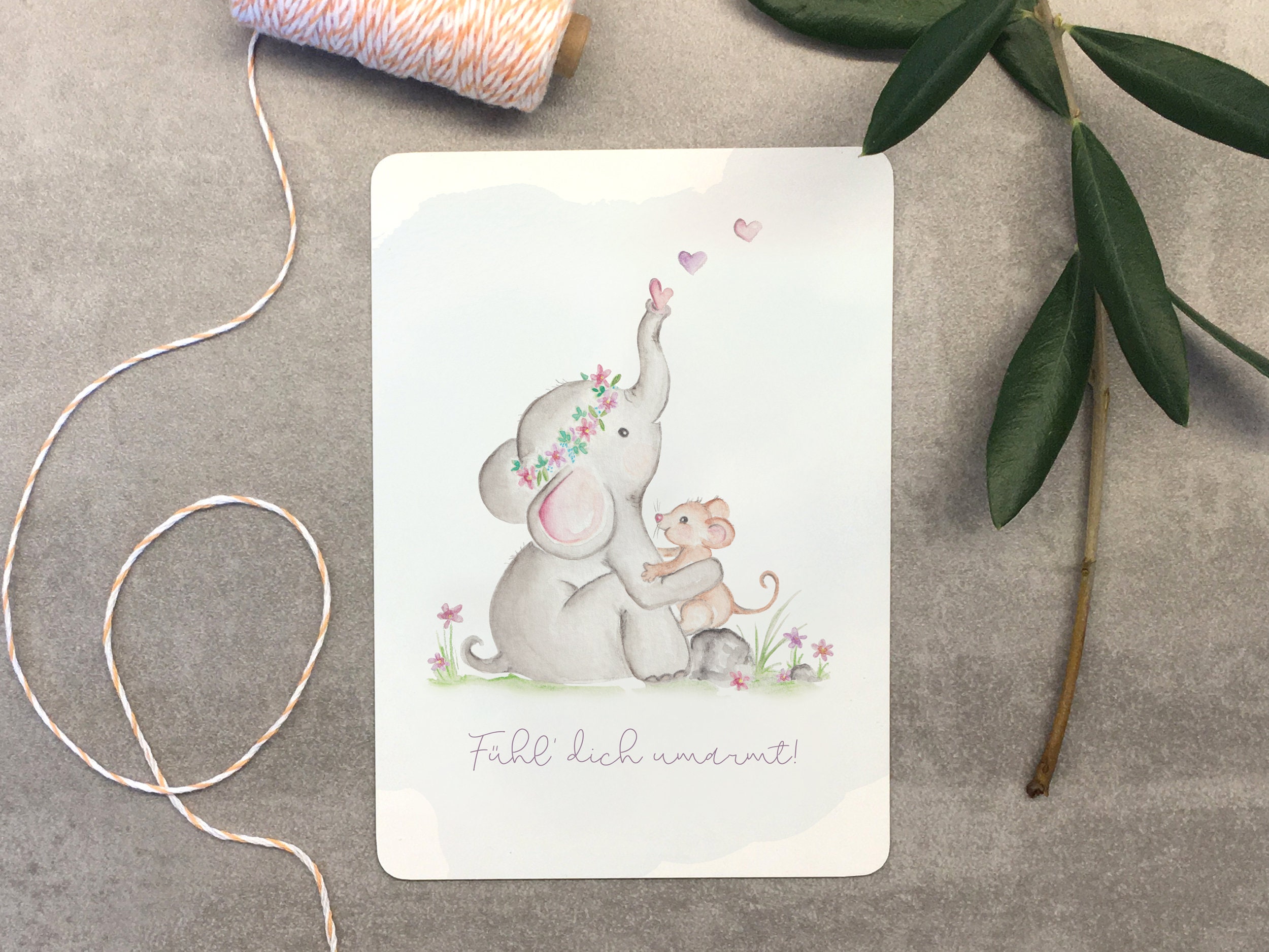 GrußkartenSet fühl dich umarmt/3 Karten Etsy