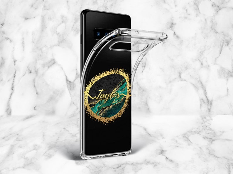Personalized iPhone 12 Case iPhone 11 Pro Case iPhone XS Max Case Samsung S10e Case Green Samsung S10 Plus Gold Marble Samsung S20 Ultra
