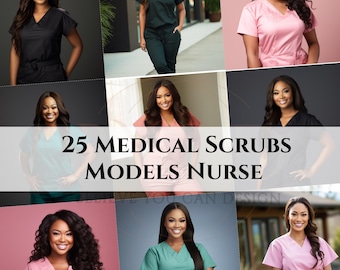 25 Medical Scrubs Models Nurse & Healthcare Photos for Social Media, Branding and Digital Projects
