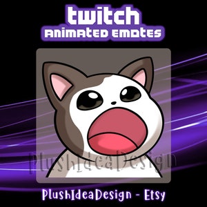 Animated Pop Cat Meme - Twitch Animated Sub Emote - Popcat Emote