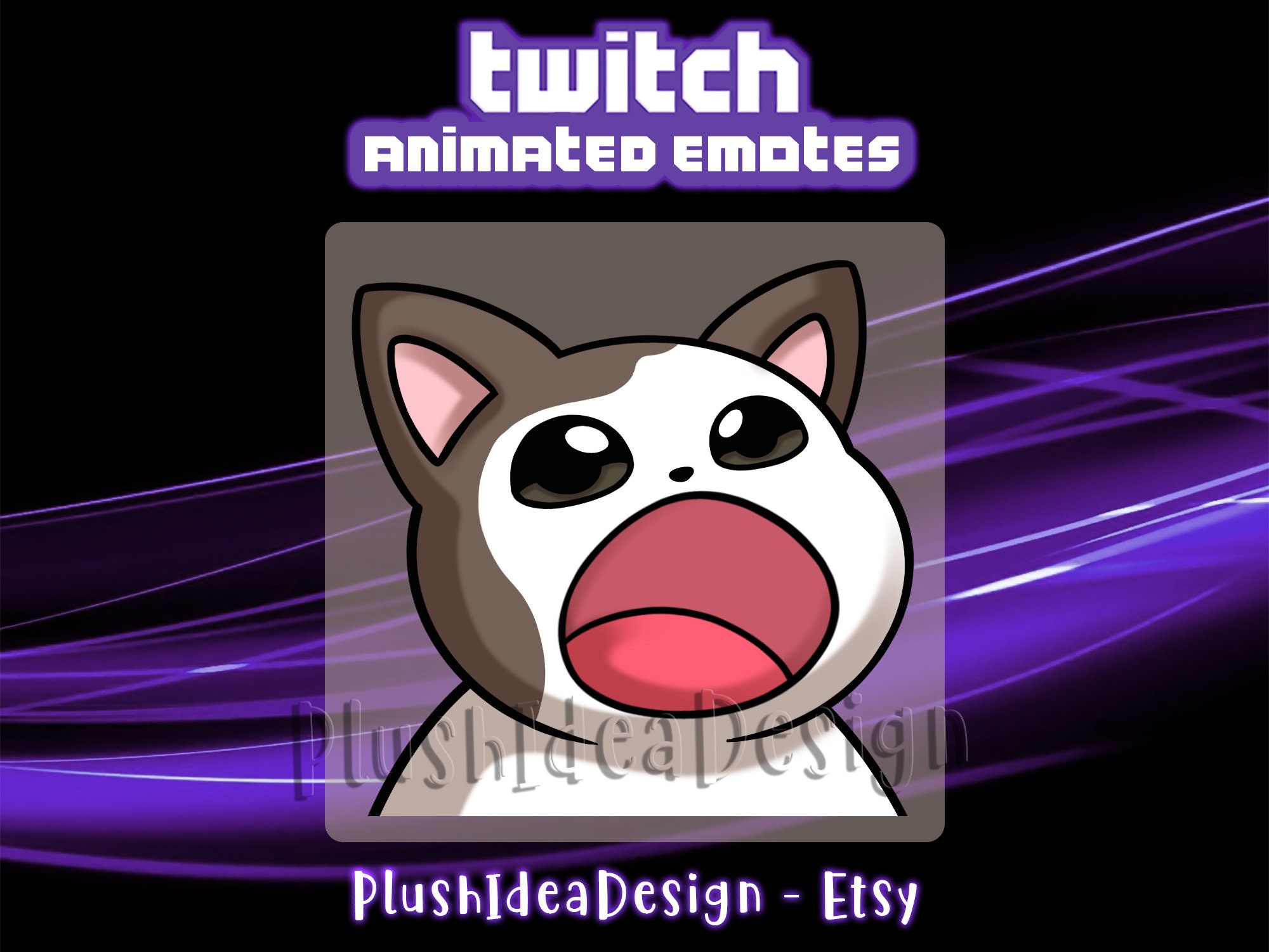 Animated Pop Cat Meme - Twitch Animated Sub Emote - Popcat Emote