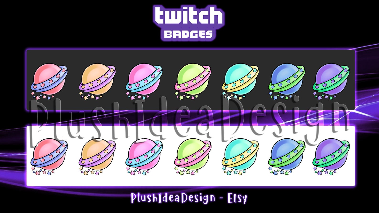 Ufo 7 Twitch Sub/Cheer Badges/Bit Badges Etsy