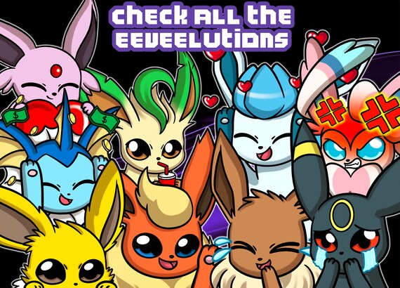 Eevee y sus muchas evoluciones  Eevee evolutions, Pokemon eevee  evolutions, Pokemon eevee