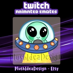 ANIMATED Ufo Alien Extraterrestrial  - ANIMATED Twitch Sub Emote
