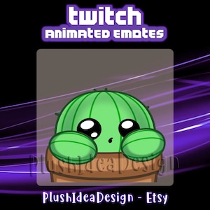 ANIMATED Lurk Cactus  - ANIMATED Twitch Sub Emote