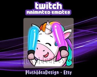 ANIMATED Rave Hype Dancing Unicorn - ANIMATED Twitch Sub Emote