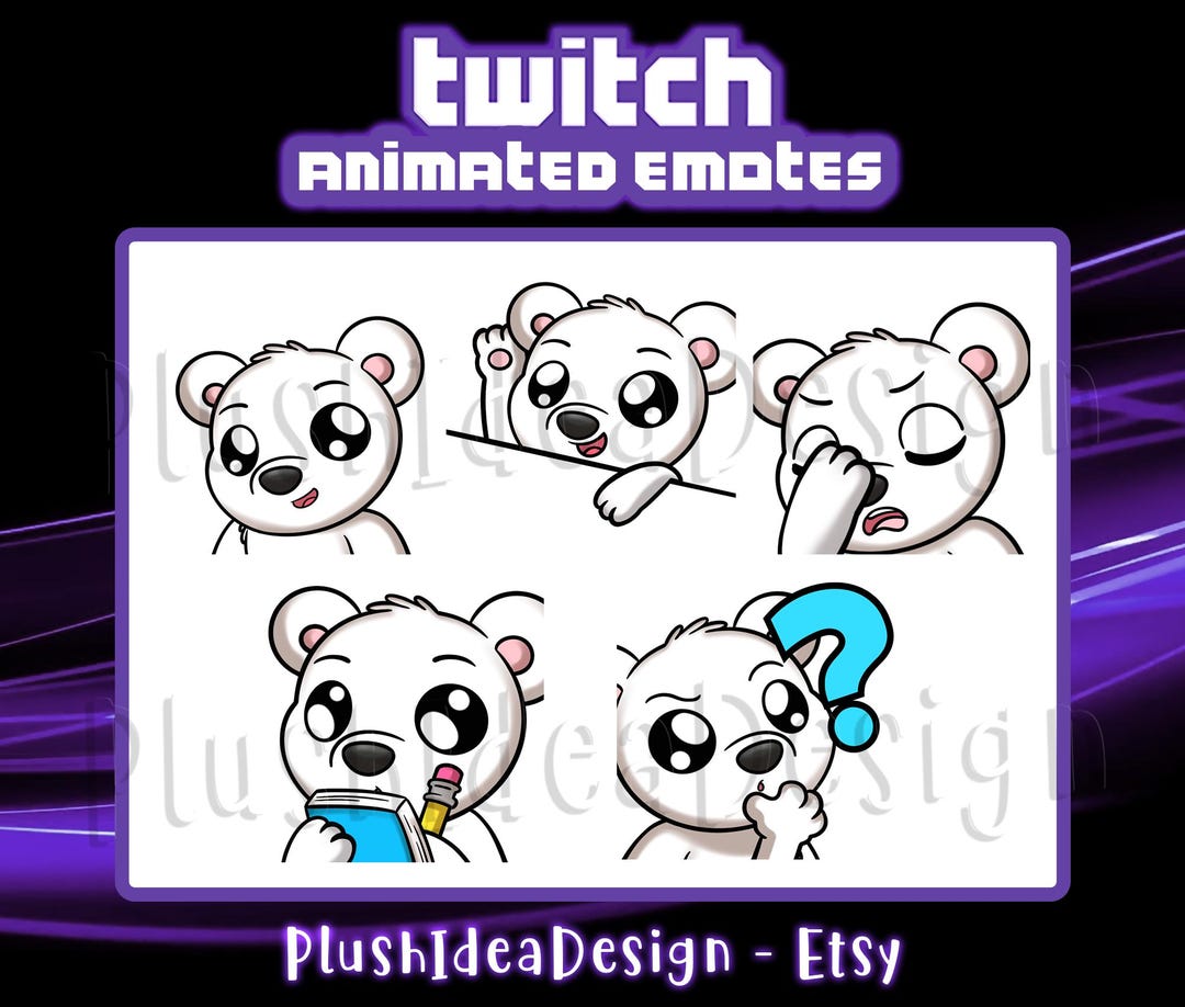 ANIMATED Wink, Bongo, Facepalm, Note, Confused Polar Bear - ANIMATED ...