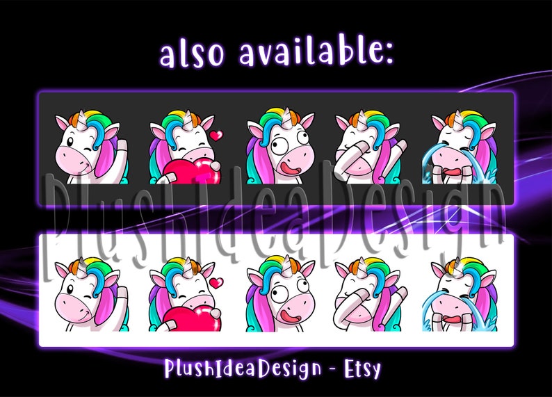 Unicorns 6 Twitch SubCheer BadgesBit Badges