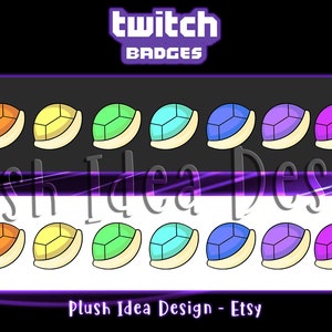 Turtle Shells - 9 Twitch Sub-/Cheer-/Bit-märken