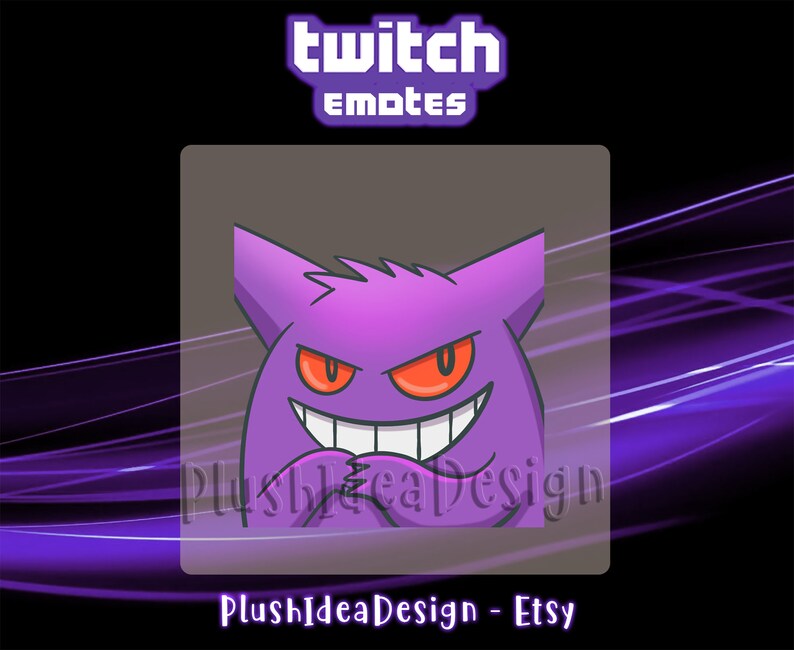 Gengar Pokemon Twitch Sub Emote Pokemon Twitch Subscribers