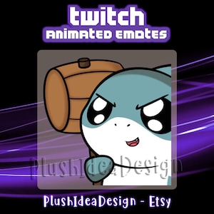 Tiburón martillo Bonk ANIMADO - Subemoticón ANIMADO de Twitch