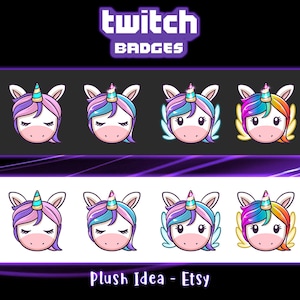 Unicorns - 6 Twitch Sub/Cheer Badges/Bit Badges