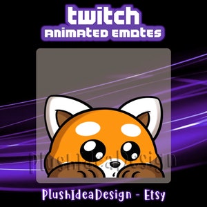 Panda rojo al acecho ANIMADO - Subemoticón ANIMADO de Twitch