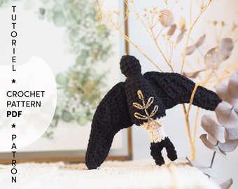 AMIGURUMI PATTERN | Crochet bird Tattooed Swallow Martin Bird·Hirondelle·Golondrina | PDF Pattern Download English·French·Spanish