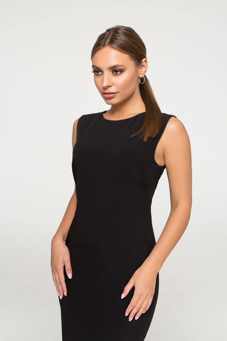 Cape dress MEGHAN style in black for funerals or business Etsy