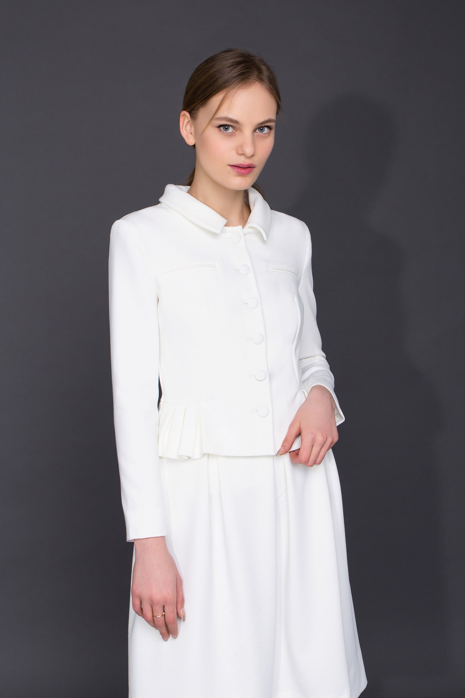 White Suit Women Wedding Skirt Suit Two Piece Set - Etsy
