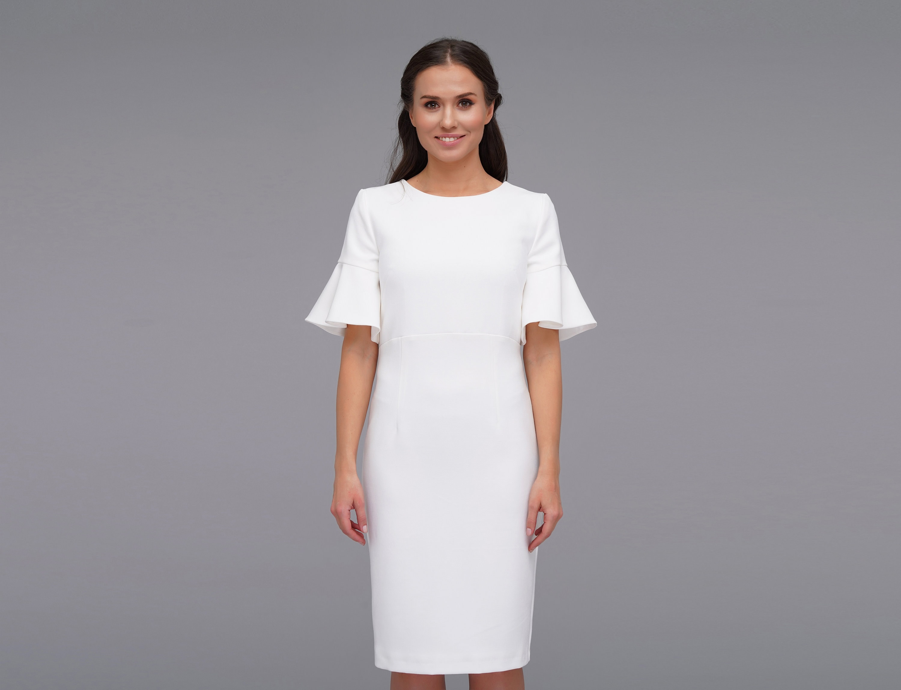 White Pencil Dress Simple Wedding Dress ...