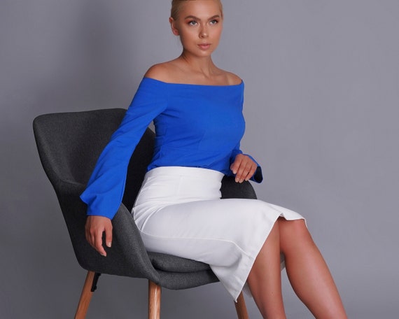 White High Waisted Pencil Skirt Women Midi Minimalist Fitted Skirts for Women Short Wedding Skirt Woman Going Out Outfits Going Out Skirts Etsy Canada