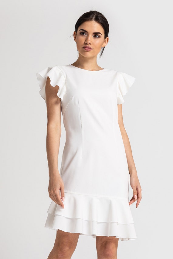 Kleid weiss volant Clearance