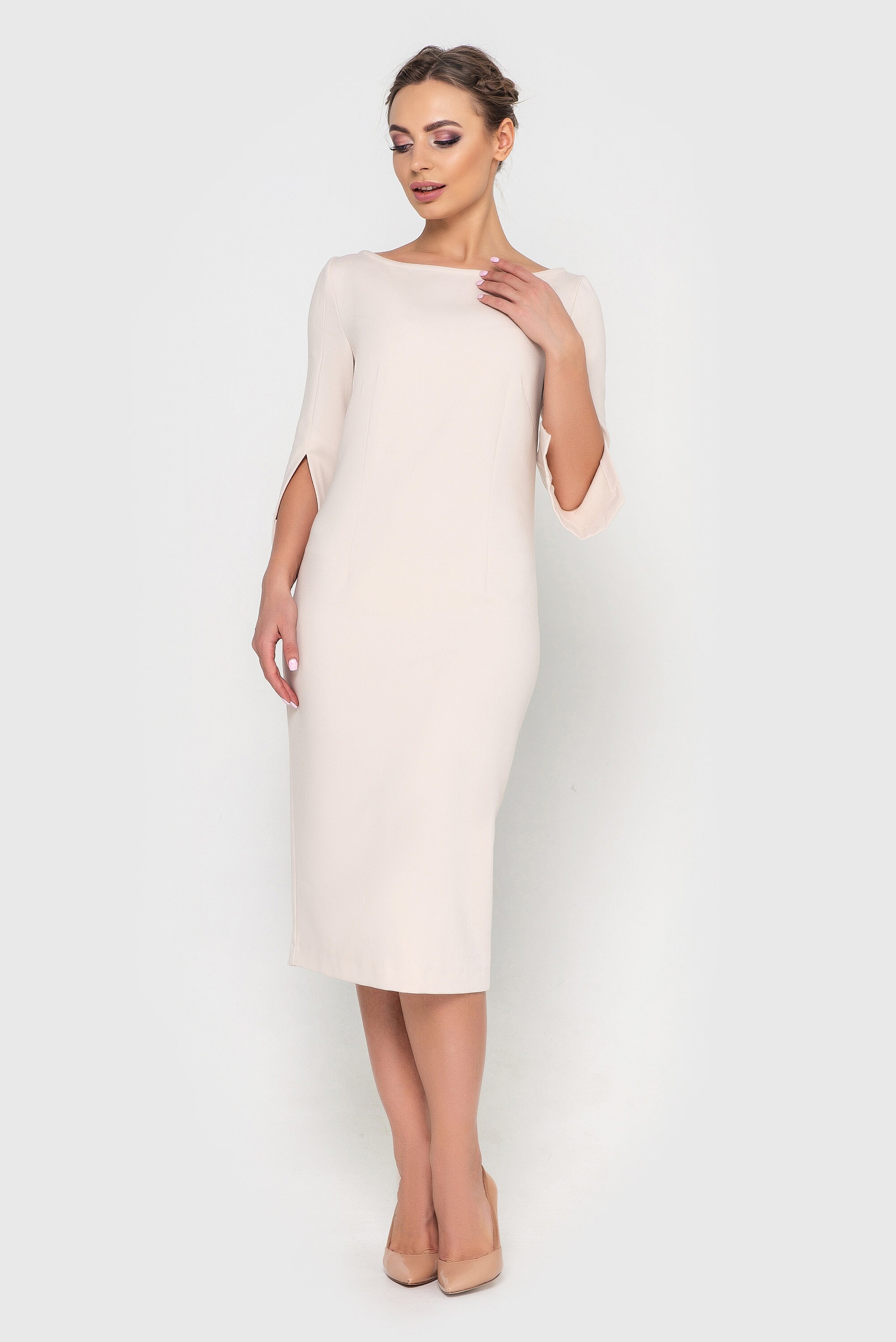 white midi cocktail dress