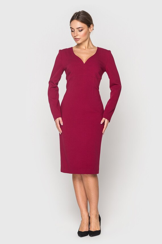 Julia unser elegantes Kleid mit langen Arm EtuiKleid aus - Etsy