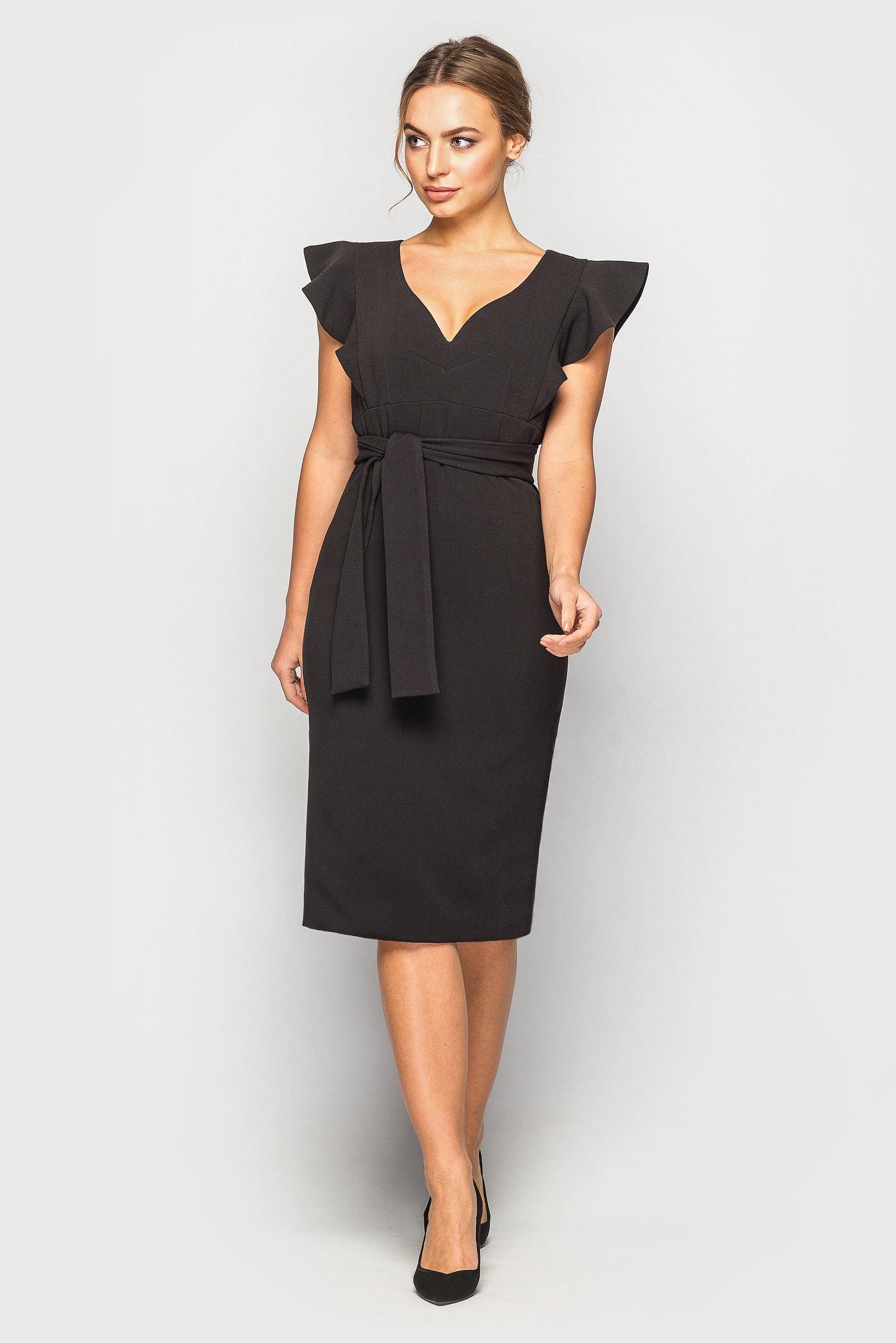 Black Wedding Guest Dress Butterfly 