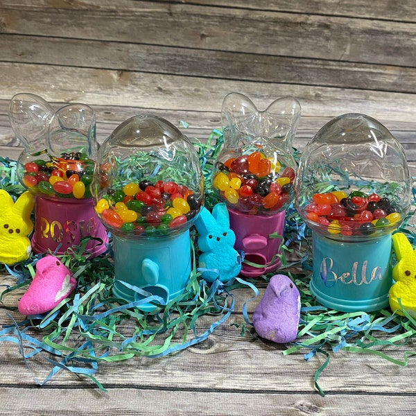 Personalized Easter Bunny and Easter Egg Candy Dispensers