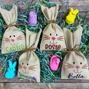 Personalized Easter Bunny Treat Bags|Sacks|Kids Favor|Class Party