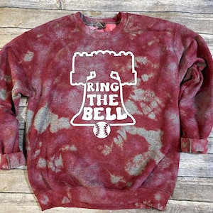 Phillies Tie Dye Crewneck Sweatshirt|Ring the Bell|Baseball|Dancing On My Own|Post Season|Red October|Philly Area Local Seller