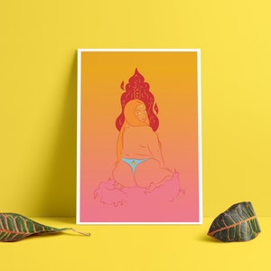 Edizione limitata CHALICE Goddess Body Positive Art Print, illustrazione su carta riciclata
