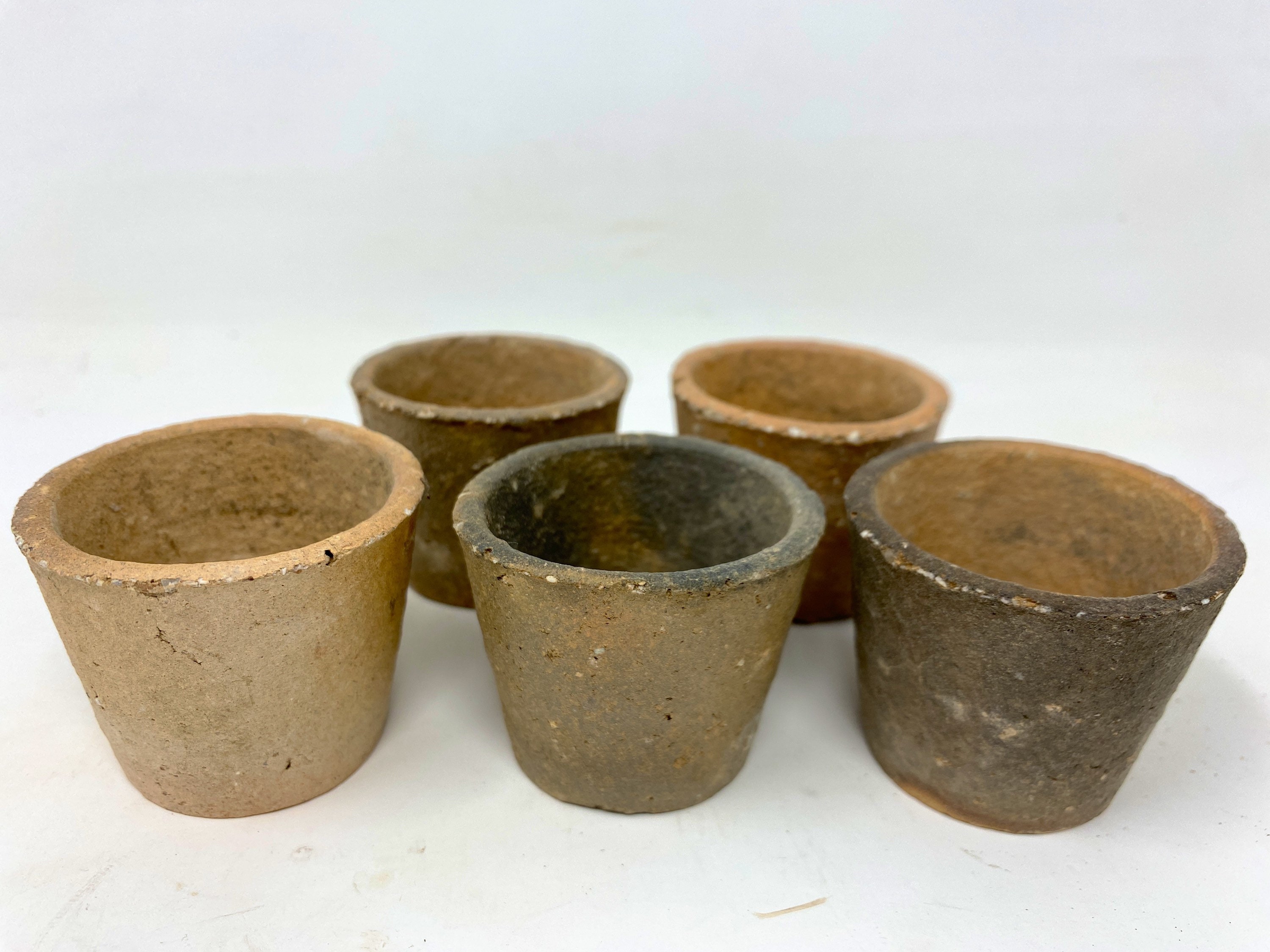 Lot de 5 Mini Pots en Terre Cuite Vintage