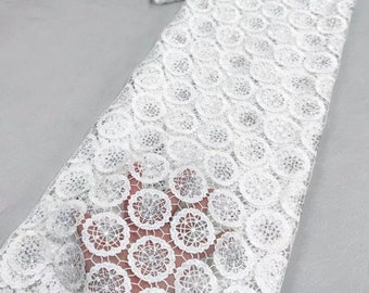 Cord Lace Fabric Swiss Voile Embroidery Mesh Tissu Sewing Crafts African Lace Fabric 5 Yards Stones Lace Fabric Wedding Dress Party White