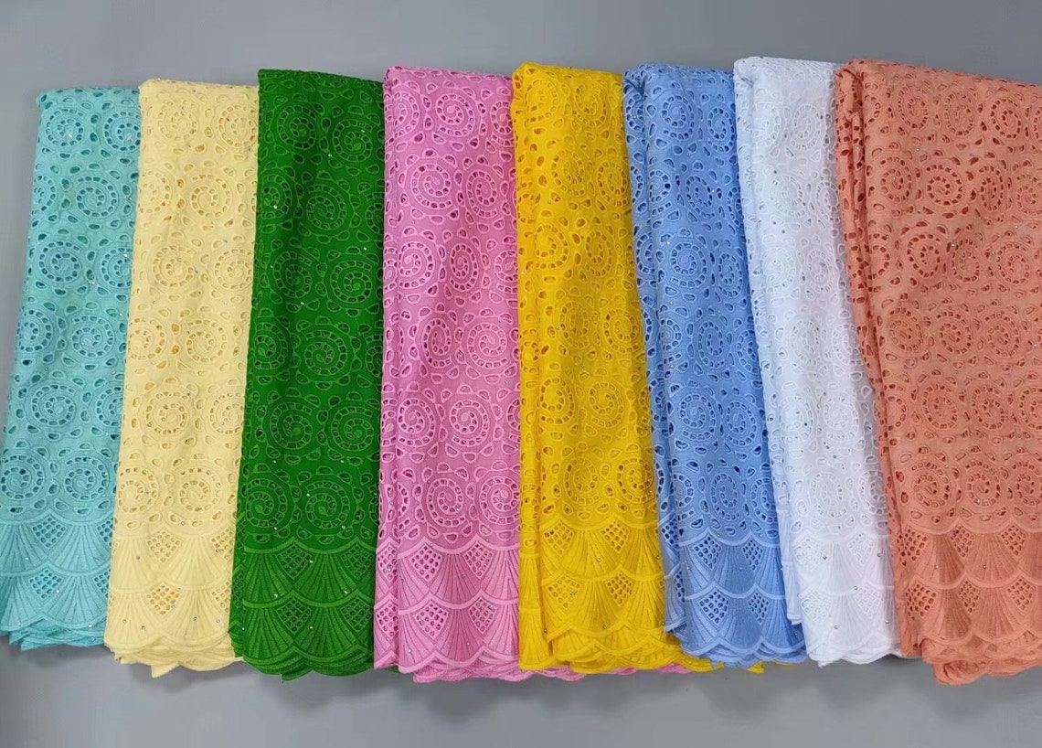 Dry Lace High Quality African Lace Fabric Cotton 5 Yards Etsy