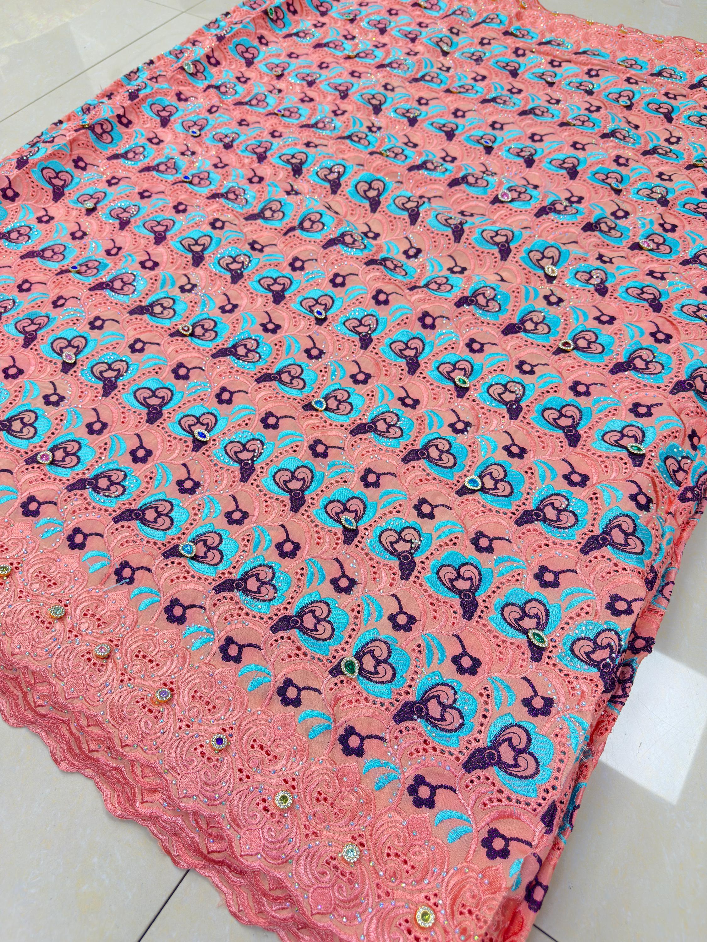 Tela de encaje de algodón africano nigeriano de 5 yardas, tela de gasa suiza  bordada, encaje bordado para mujer, fiesta, verde, negro y verde, nueva -  Etsy México, image size:2250x3000