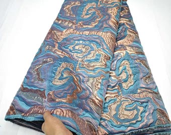 Encaje africano de tul, encaje de gasa suiza de 5 yardas, tejido jacquard de encaje azul para coser, bordado nigeriano, vestido de novia blanco