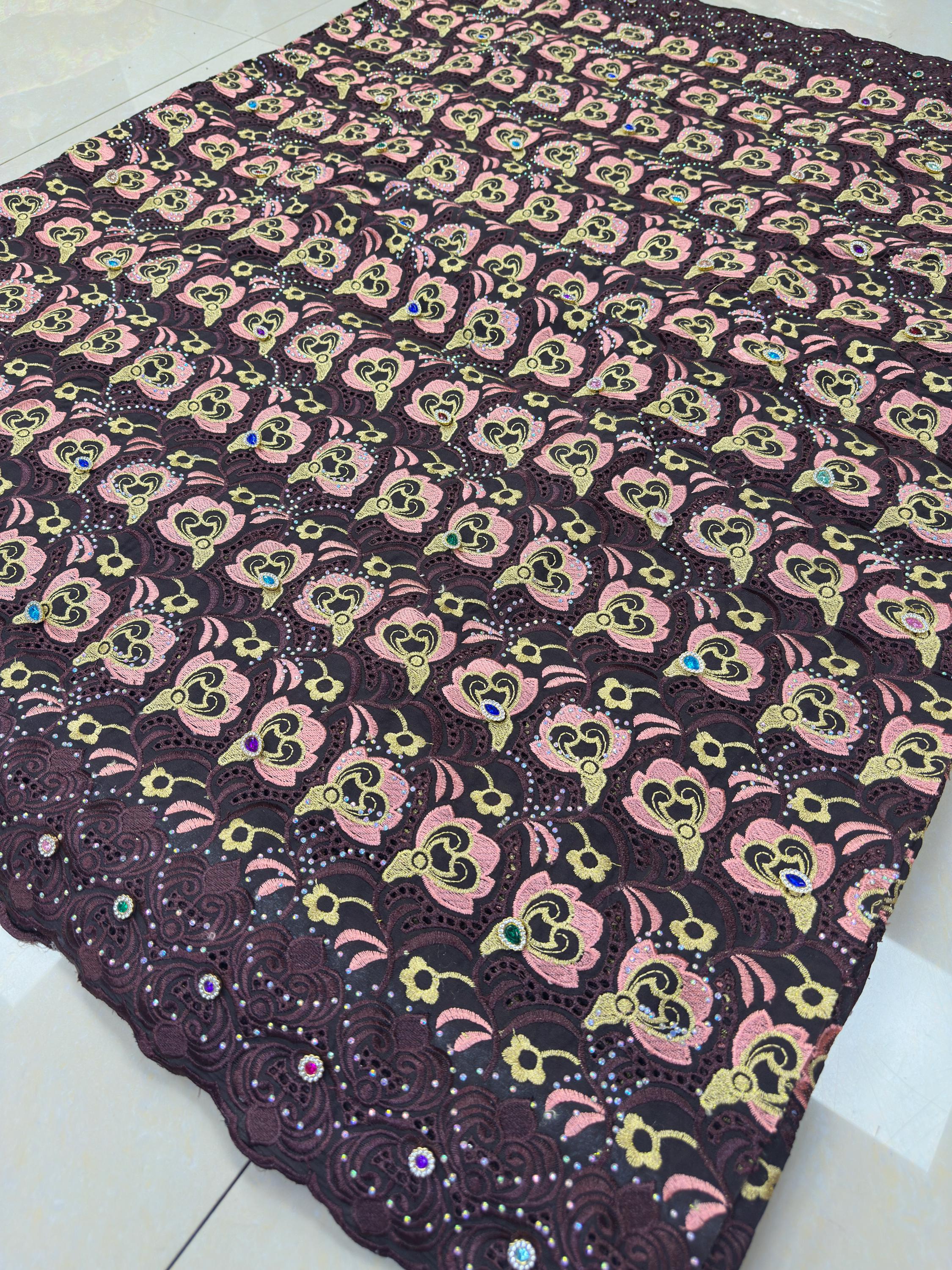 Tela de encaje de algodón africano nigeriano de 5 yardas, tela de gasa suiza  bordada, encaje bordado para mujer, fiesta, verde, negro y verde, nueva -  Etsy México, image size:2250x3000