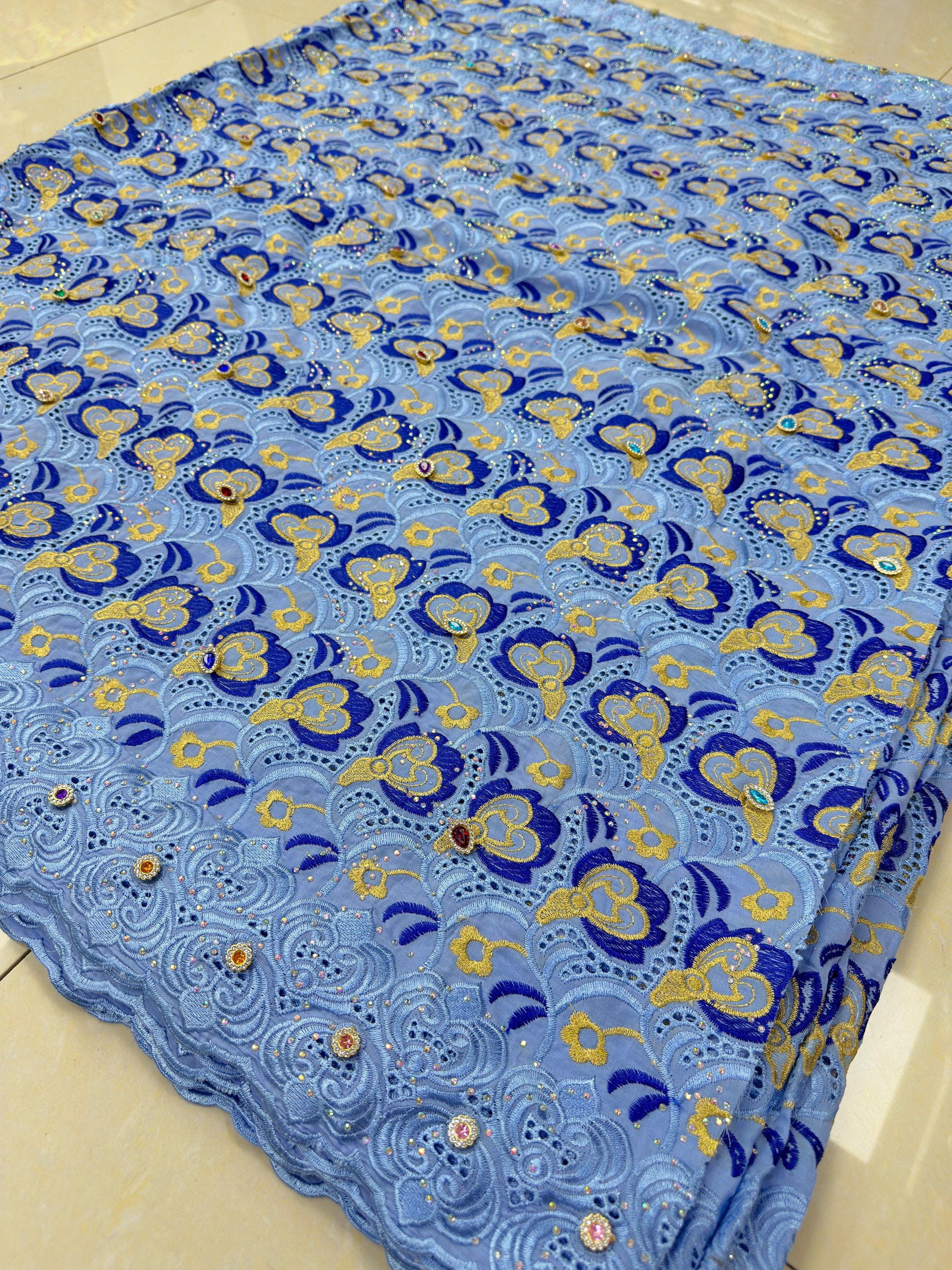 Tela de encaje de algodón africano nigeriano de 5 yardas, tela de gasa suiza  bordada, encaje bordado para mujer, fiesta, verde, negro y verde, nueva -  Etsy México, image size:2250x3000