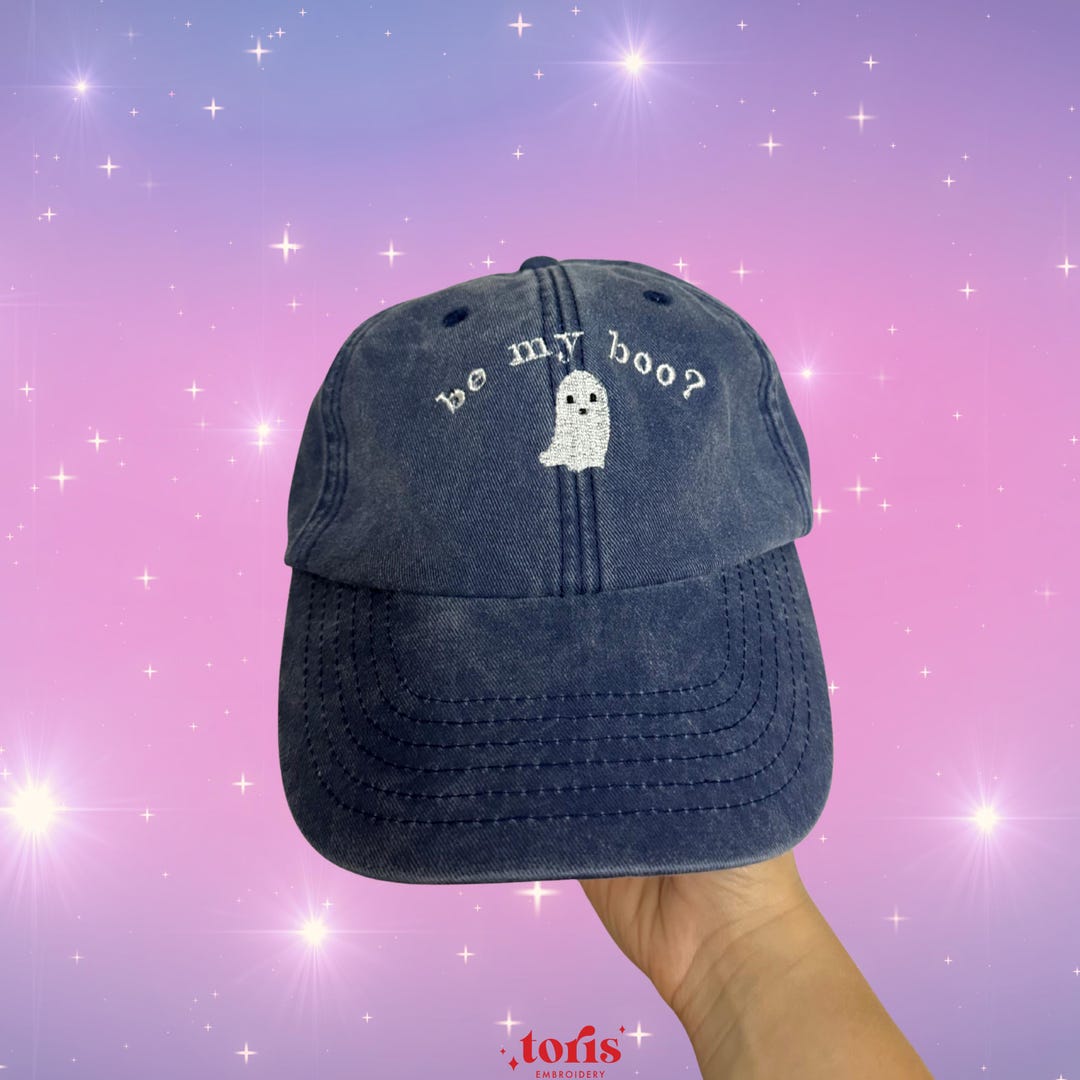 Be My Boo Embroidered Dad Hat – Cute Ghost Baseball Cap – Funny ...