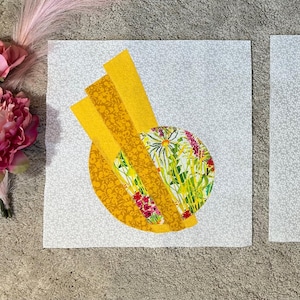 Applique Patchwork Block Pattern - Moon Surprise! Pdf sewing pattern
