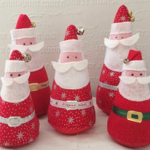 Felt Santa Decorations pdf Pattern