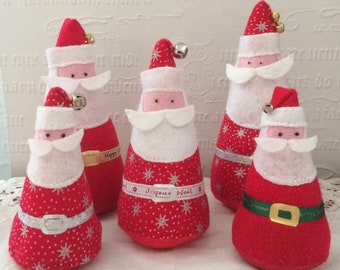 Felt Santa Decorations pdf Pattern