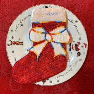 Christmas Stocking Cutlery Holder pdf Sewing Pattern