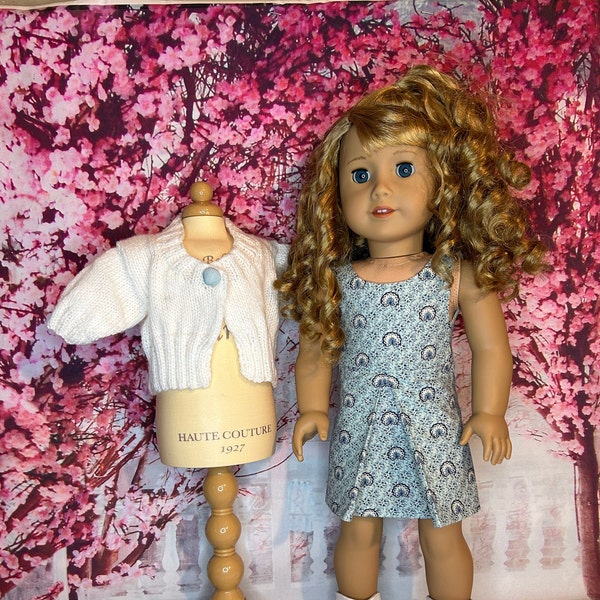 3 Piece Summer Outfit in Liberty Tana Lawn for American Girl, Our Generation Dolls and other 18" Dolls - Handmade Doll Clothes