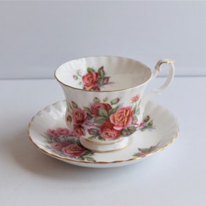 Royal Albert Centennial Rose Cup and Saucer Set/Fine English Bone China Cup and Saucer