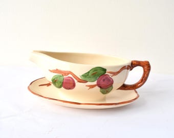 Franciscan Apple Gravy Boat with attached Underplate Made in England