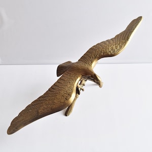 Brass American Eagle on Branch Figurine 18-1/4&quot; Wingspan Made in Korea