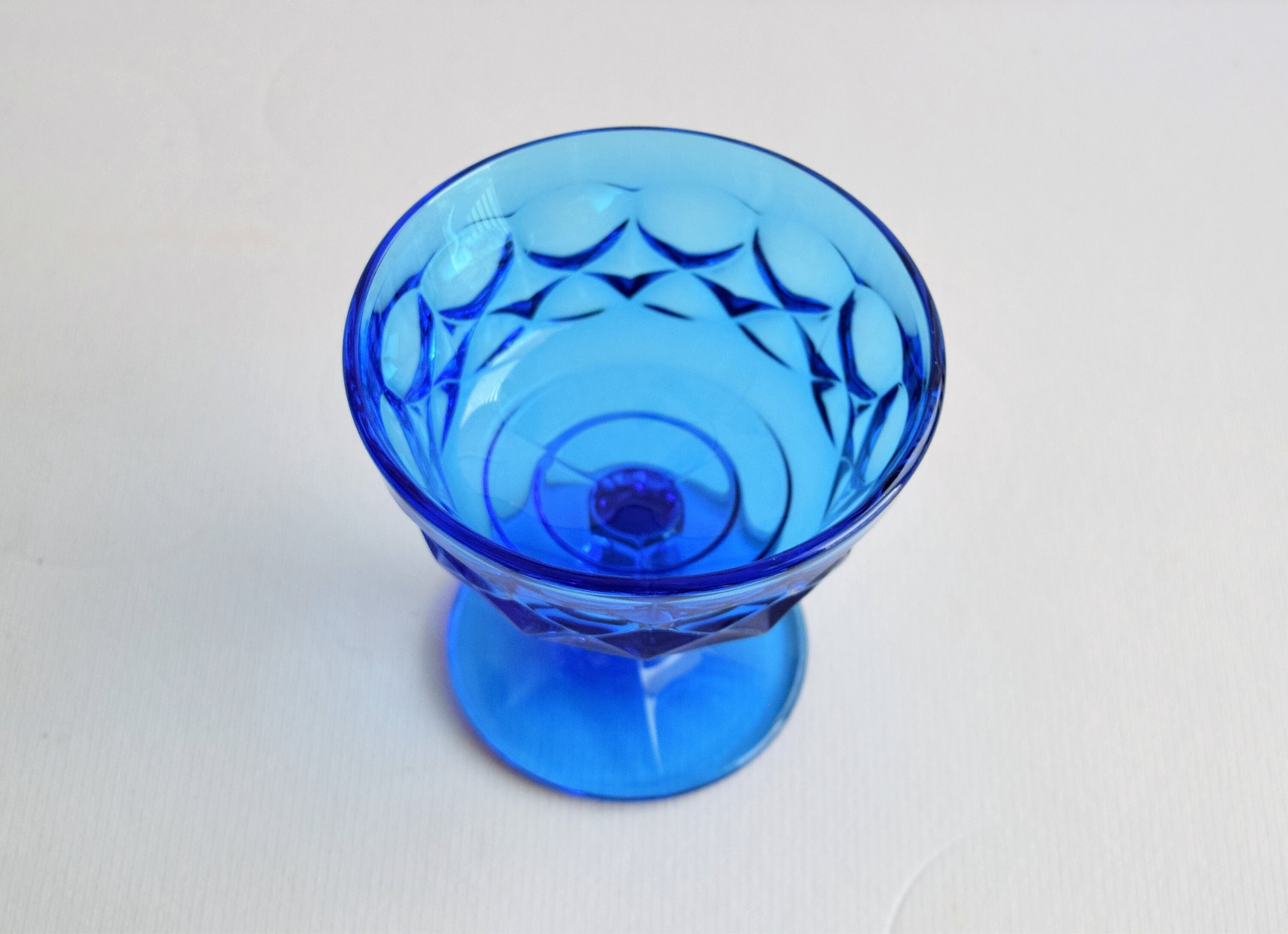 Set of 6 Noritake Perspective Glasses 3sizes Blue Goblets Etsy