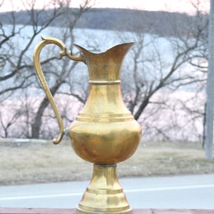 Large Brass Vase Made in India 20-3/4&quot; Tall Planter