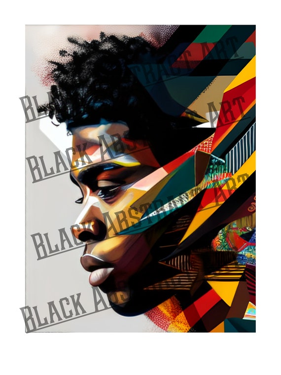 Young King- abstract art, downloadable, resizable art, PNG, JPEG, Home , Digital art, wall art, colorful, t-shirt designs, black history,