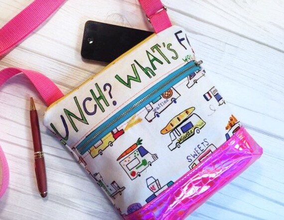 neon pink purse
